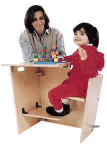 TC1 Folding Table and Chair, with user.